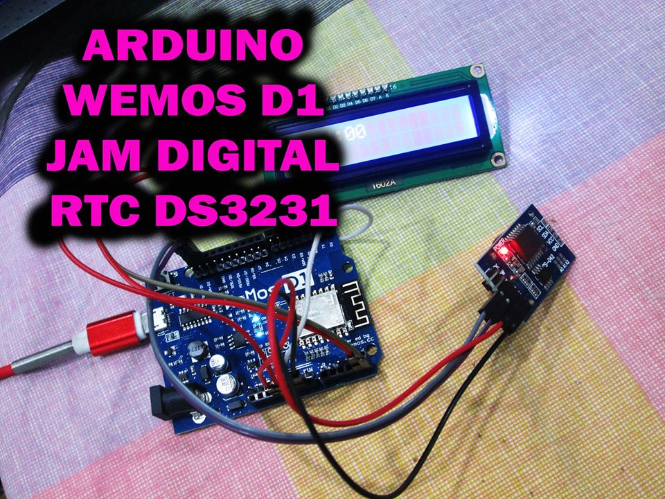 . Arduino Wemos D1 Basic Jam Digtal RTC DS3231