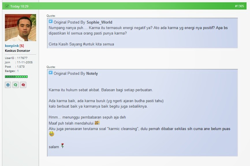 Pengembangan karakter sukses: Apakah Karma dan bagaimana