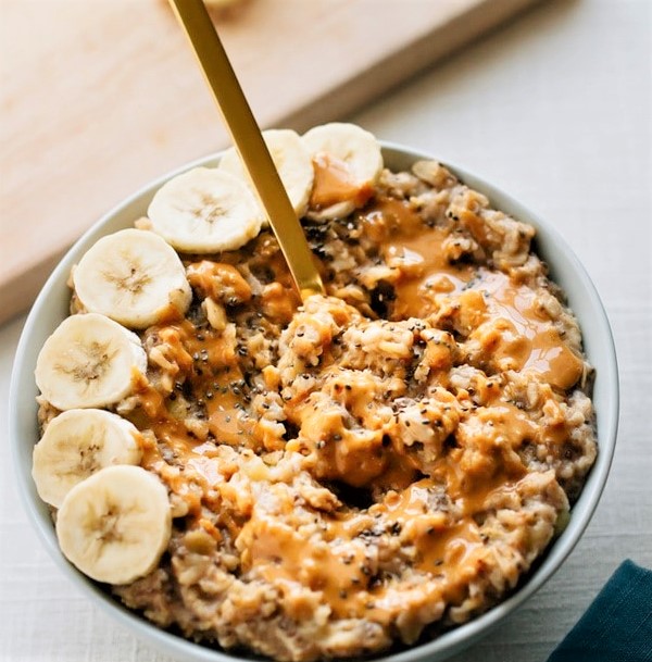 Peanut Butter Banana Chia Oatmeal - My Pinterest Recipes