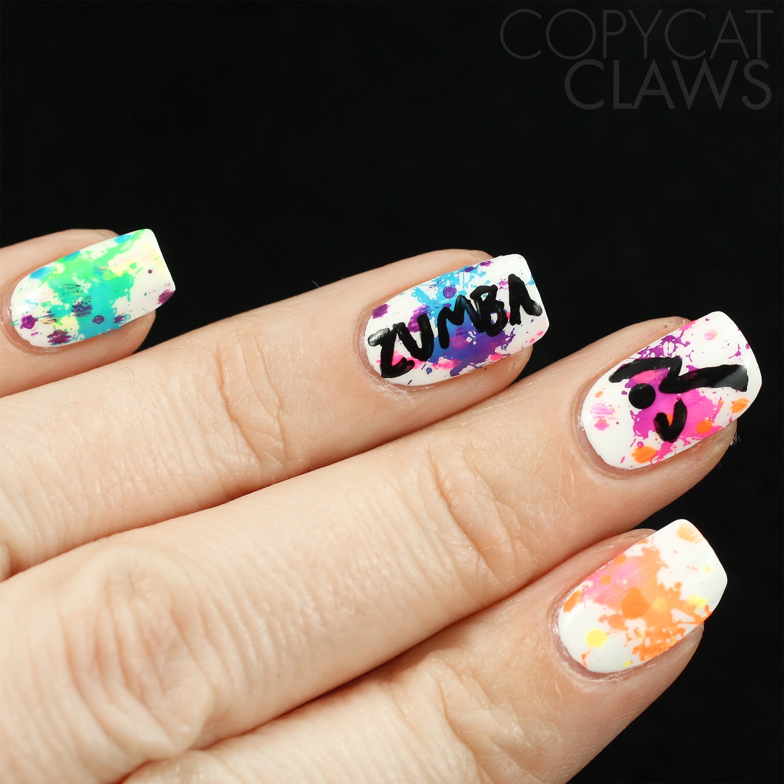 Copycat Claws The Digital Dozen does Get To Know Me Zumba Nails