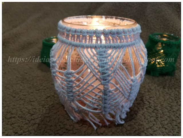 Macrame Candle Holder