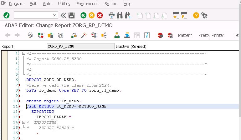 How to build global class in ABAP (SE24) and Calling Class in report ...