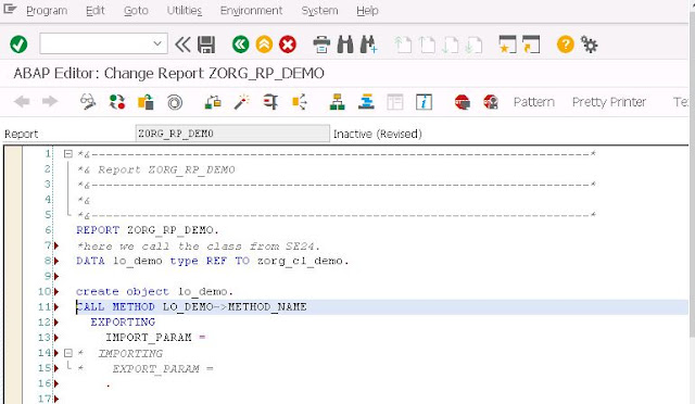 How to build global class in ABAP (SE24) and Calling Class in report ...