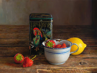 cuadros-frutas-rojas-pintura-realista