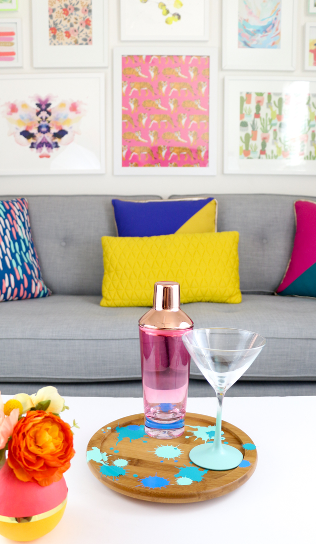 A Kailo Chic Life DIY It A Faux Splatter Painted Lazy Susan