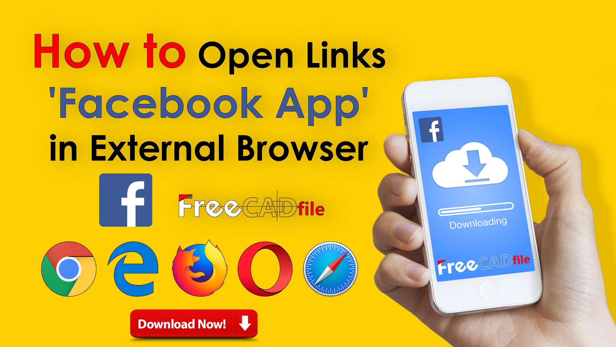 ⚠ Solve the problem of not download files How to Open Links 'Facebook app' in external browser.