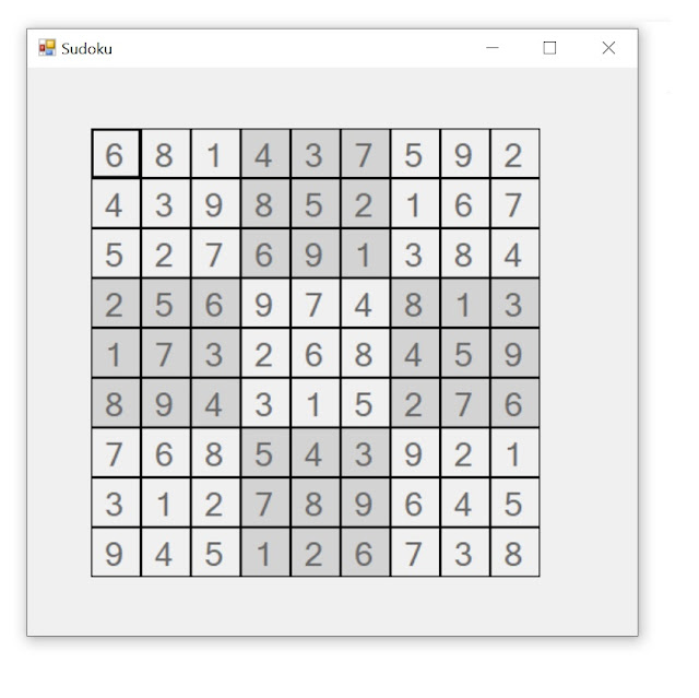 Develop Sudoku puzzle game using basic Windows Form and C# Dotnet codes