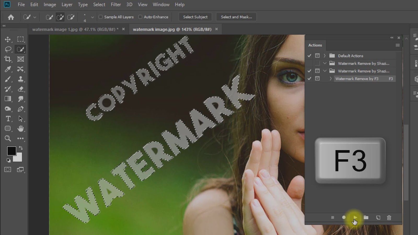 Free download 1 click automatic watermark remove from photo in 