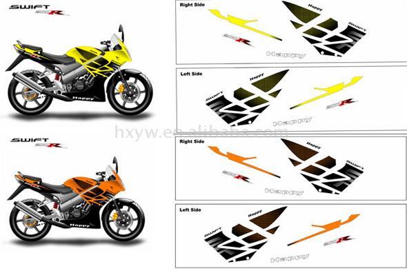 orange bike stickers