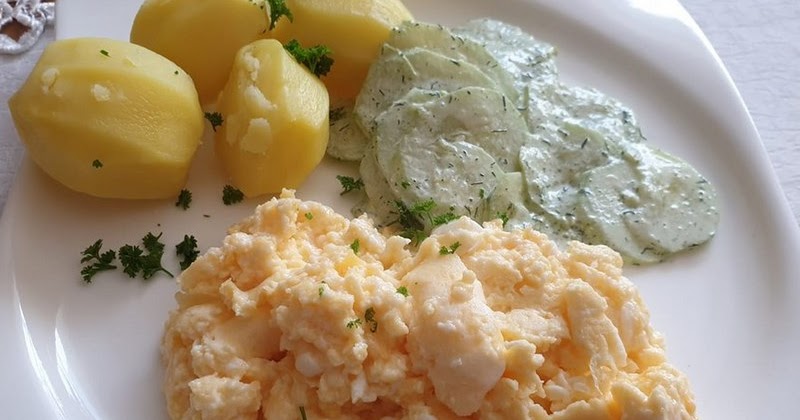Simi´s Foodblog: Rühreier mit Gurkensalat