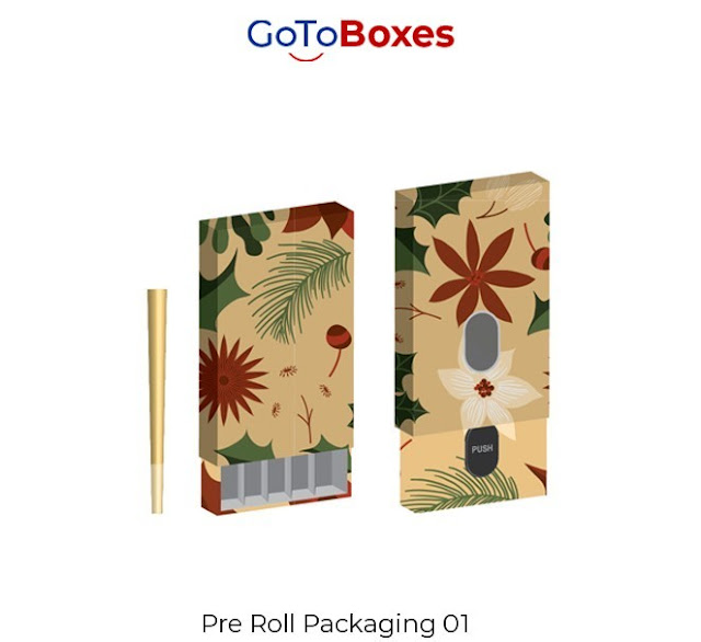 Get the premium quality Pre Roll Packaging Boxes of unique designs in eco-friendly material at cheap rates with an offer of free shipping. Therefore, you can start your own business of Pre Roll Boxes by providing excellent services.