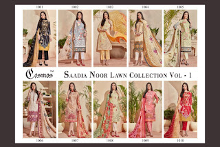 Cosmos Saadia noor lawn collection vol 1 Pakistani Suits