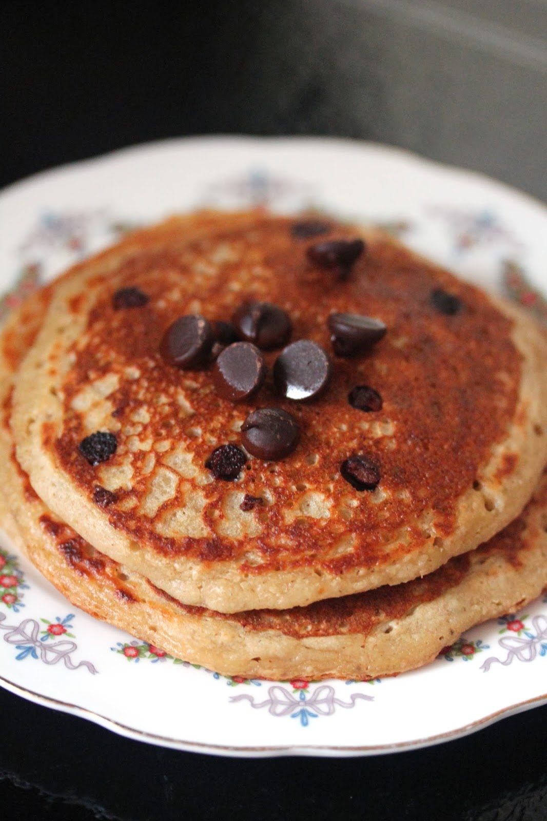 Banana Peanut Butter Pancakes {Vegan, No Sugar} Kitchen Grrrls.