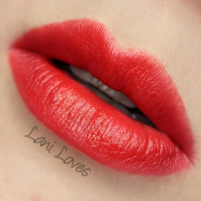 Karen Murrell - Red Shimmer Lipstick Swatches & Review