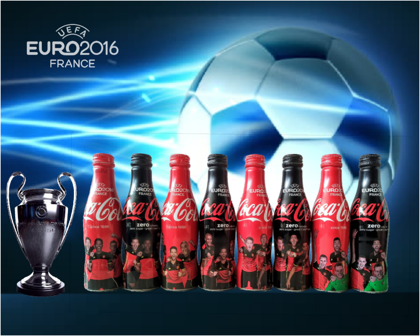 SERIE DE 6 VERRE COCA COLA UEFA EURO 2016 occasion - Depostorage