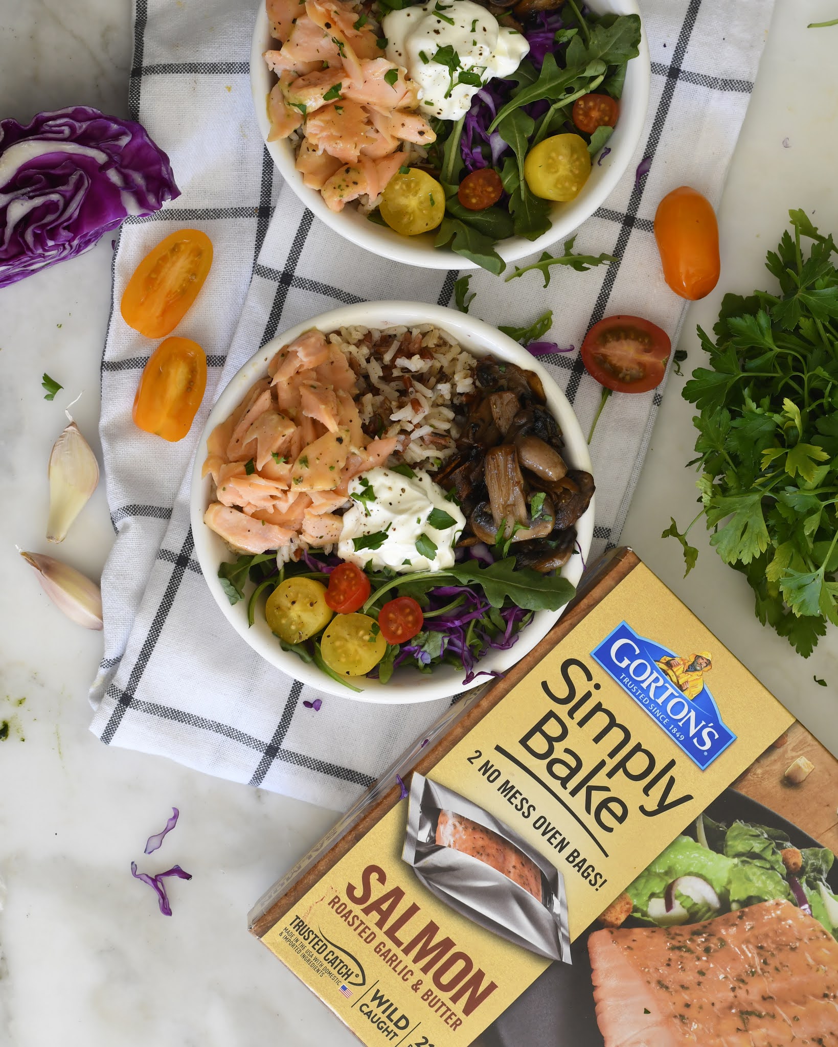 Cooking with Manuela Salmon, Mushrooms and Rice Buddha Bowl