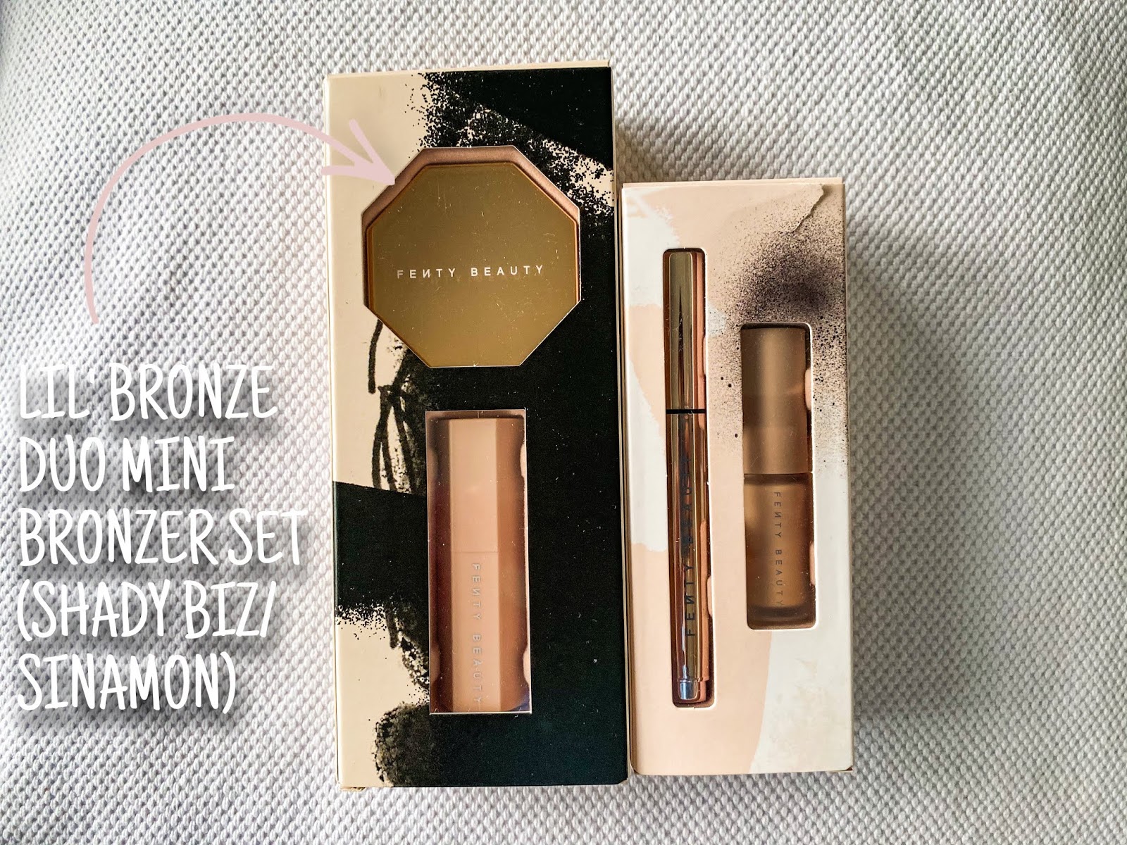 Fenty Mini Makeup Sets Review: Bomb Baby Lip And Face Lil Bronze Duo Mini Bronzer Set & More! -