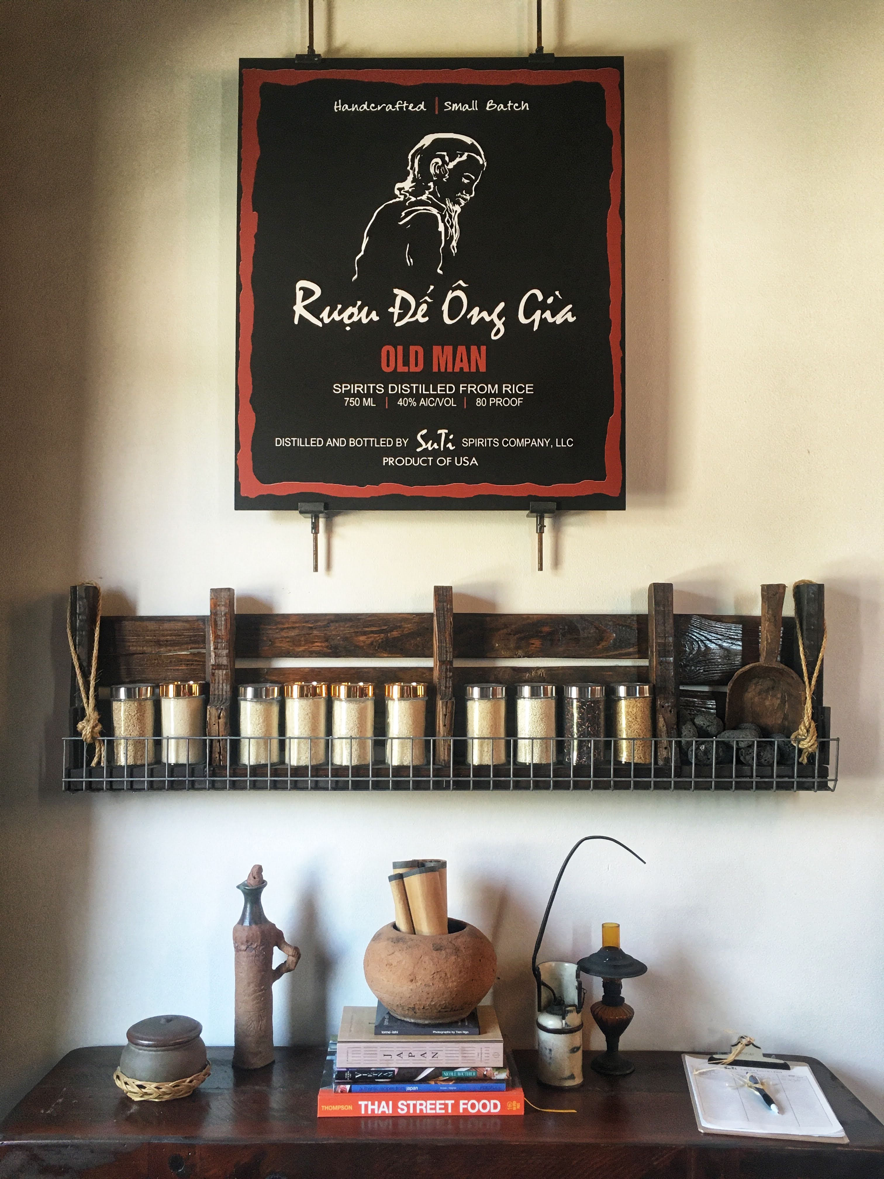 Rượu đế, or Traditional Vietnamese Rice Liquor, at SuTi Distillery, Kennedale, Texas