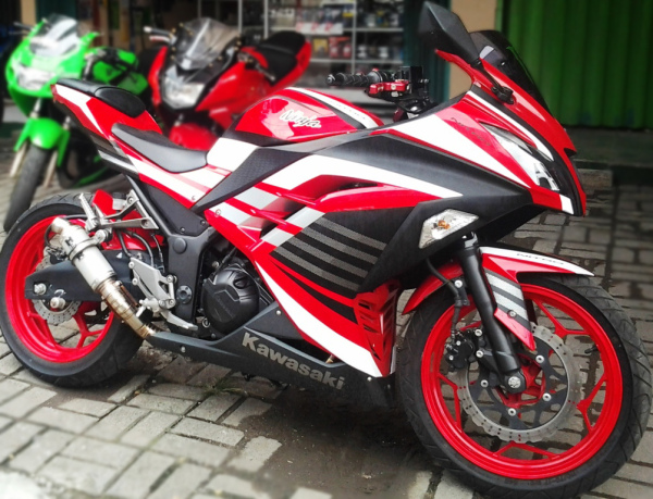 Modifikasi Motor Ninja 250 Fi Warna Merah Modifikasi Jakarta