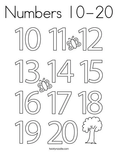 Coloring Pages Of Numbers