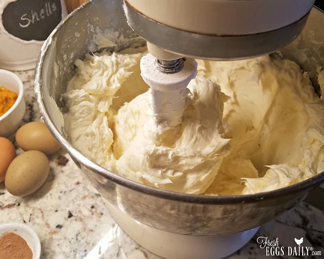 Beating cream cheese in stand mixer