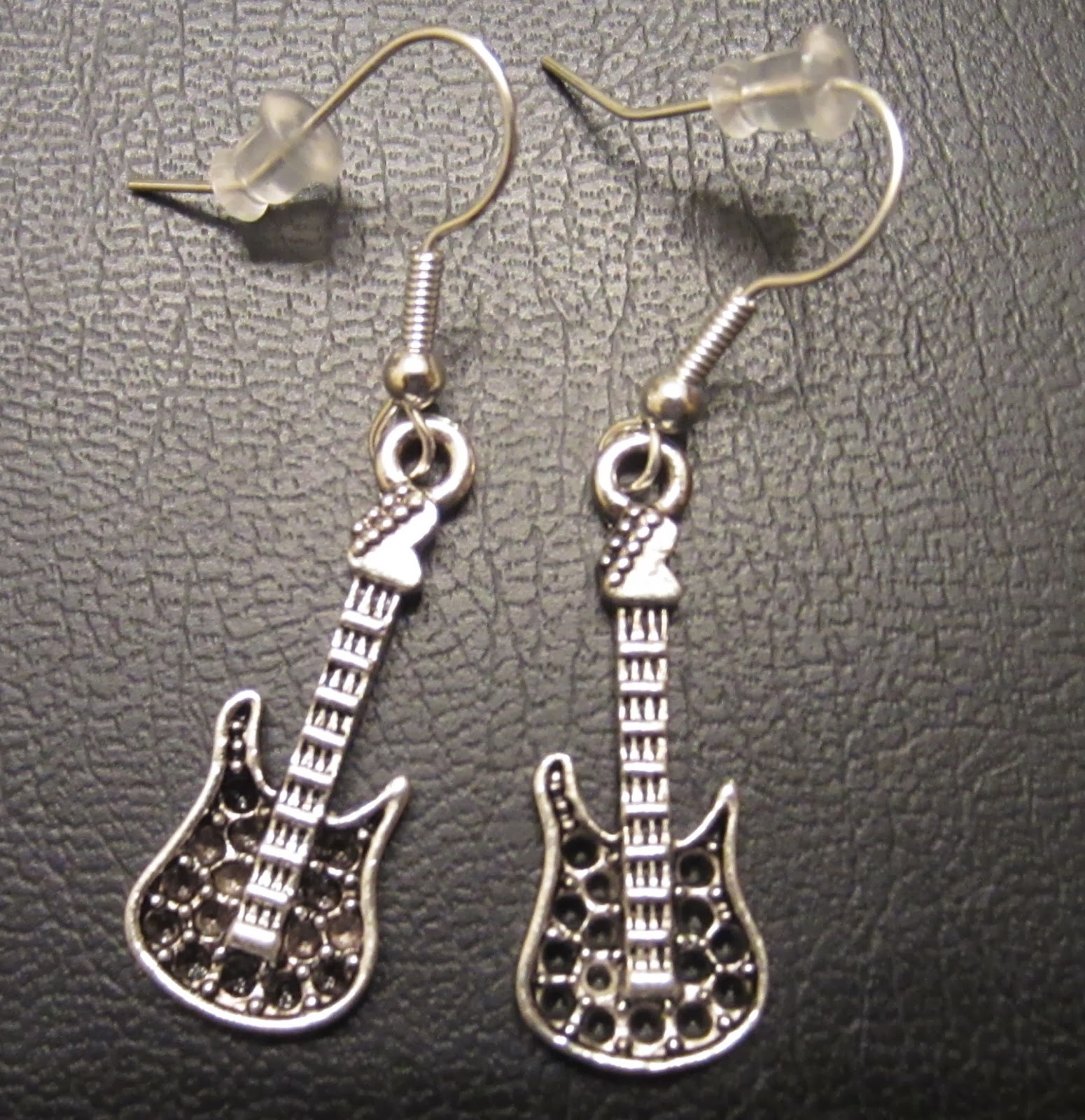 Metal Guitar Earrings
