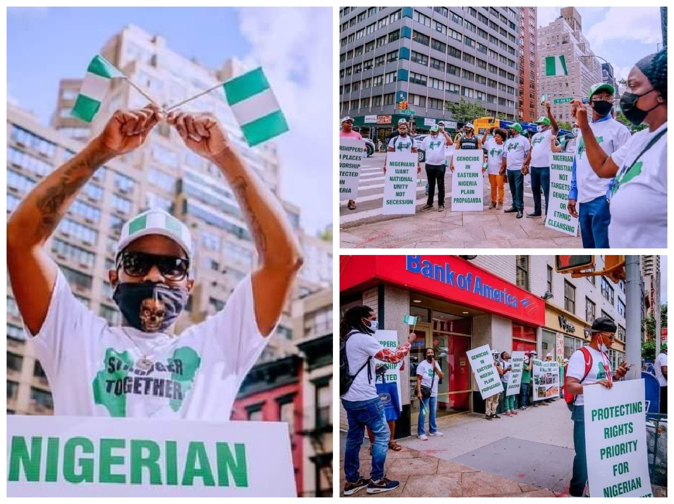 Buhari Supporters Hold Counter Protest In New York - See photos