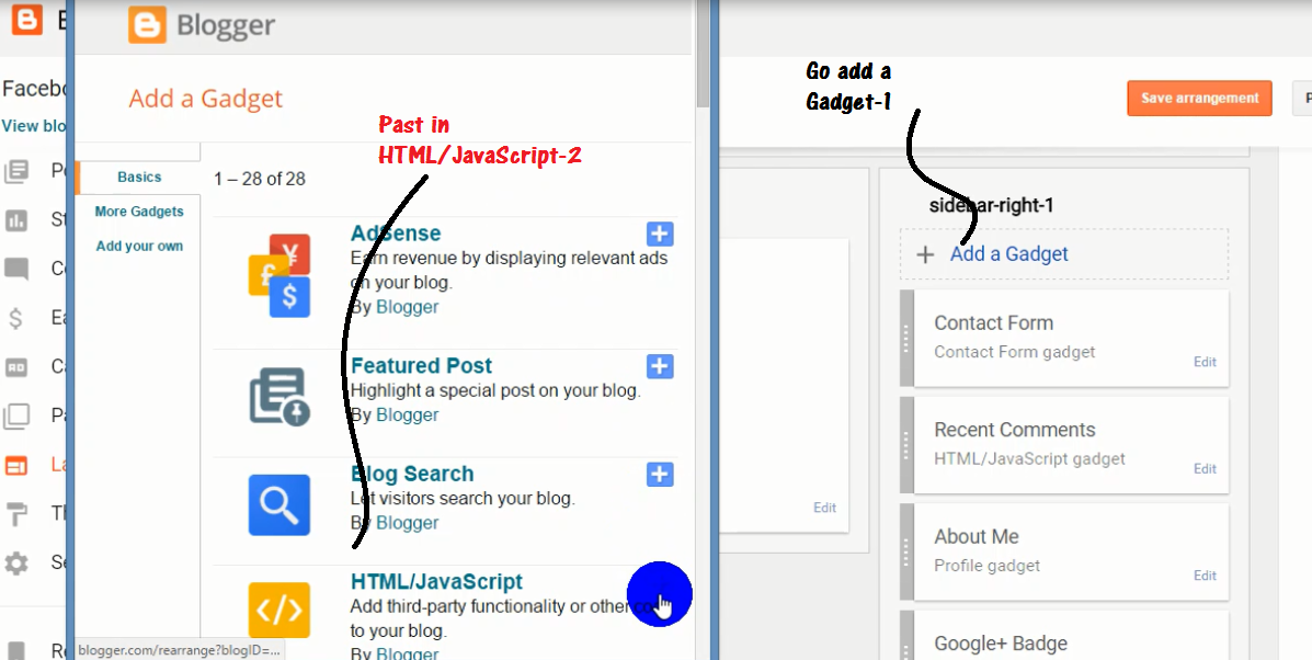 How to Add Social Media Buttons to Blogger Sidebar