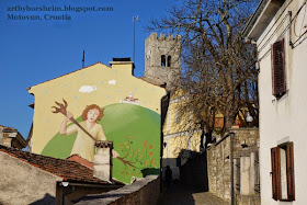 Tree Mural in Motovun Istria Croatia