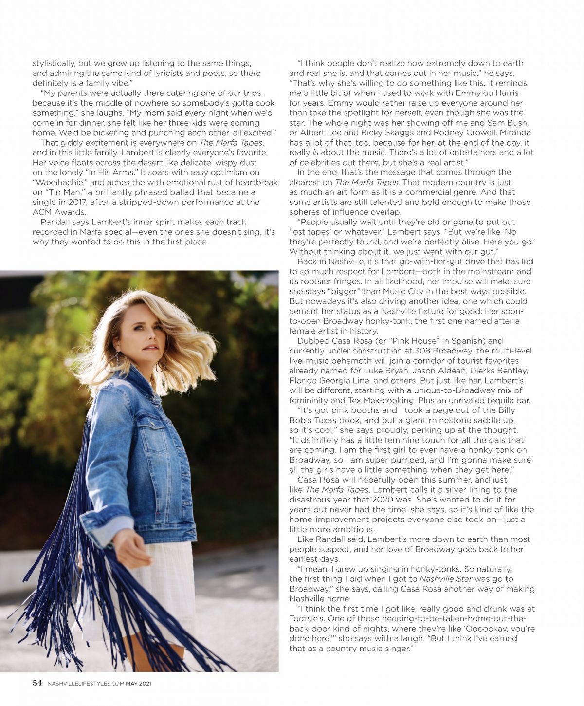miranda lambert nashville lifestyles magazine may 2021 0 0 thursday may