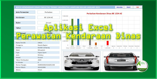 Aplikasi Excel Perawatan Kendaraan Dinas