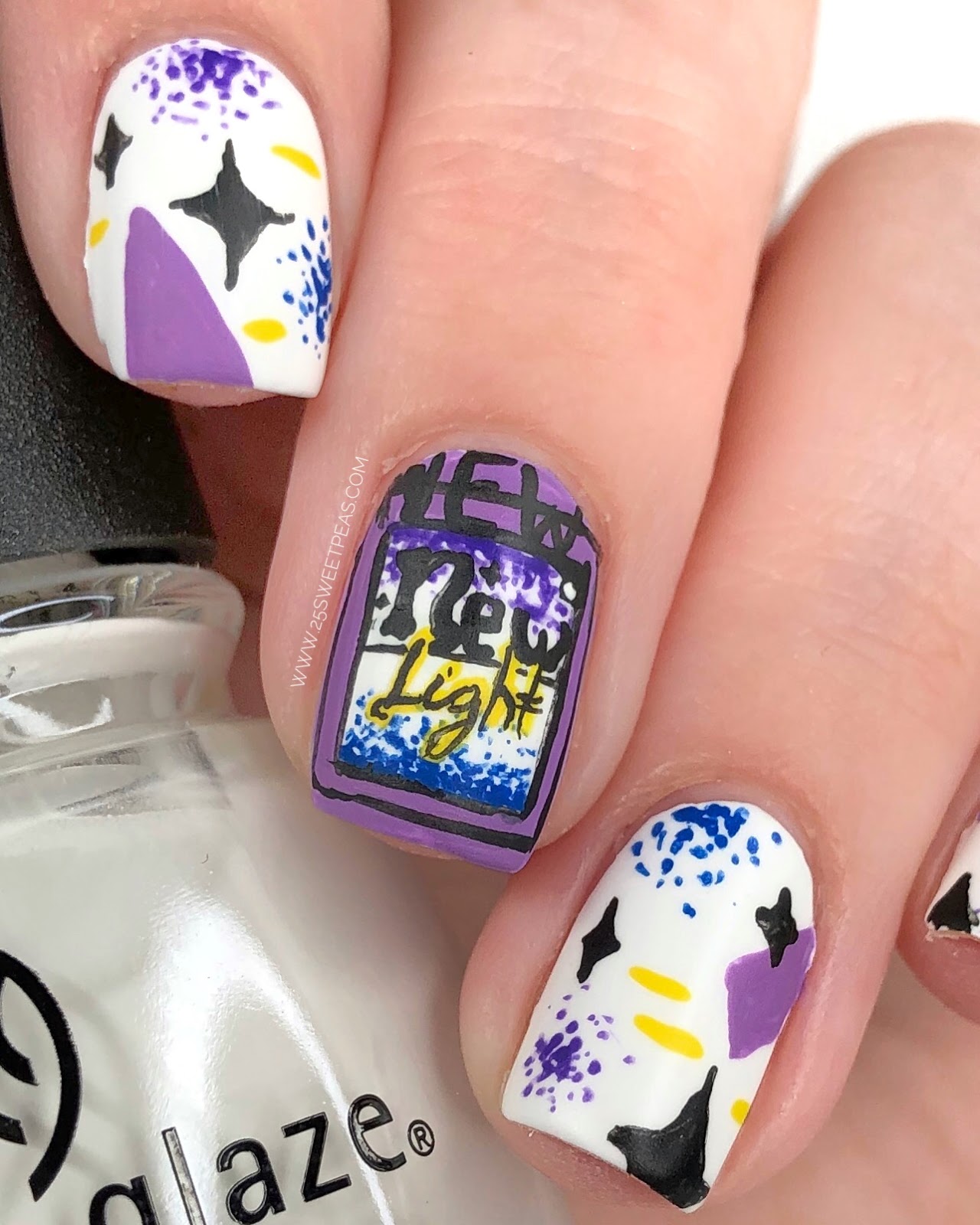 John Mayer New Light Nail Art — 25 Sweetpeas