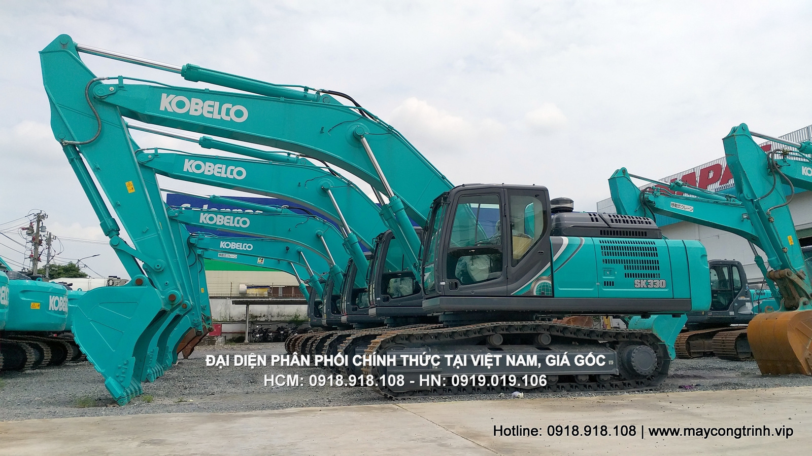 Máy xúc đào Kobelco ( Máy đào, Máy xúc ) SK330-10, gầu 1.6 - 1.9 m3