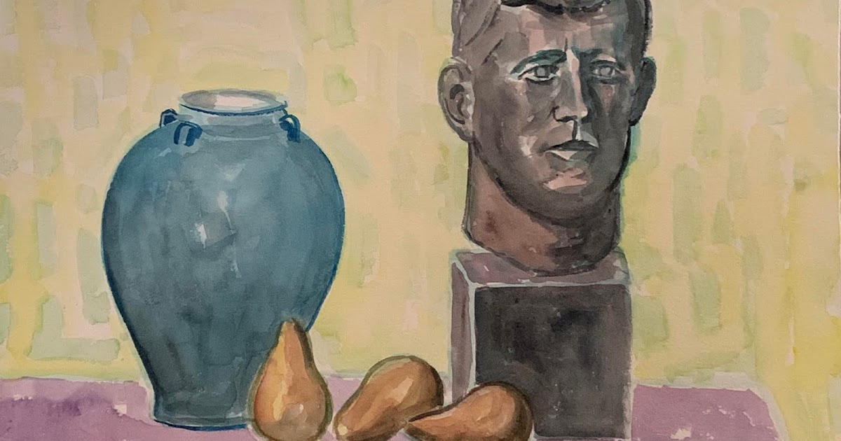 William DeRaymond Art still life composition 22"x30', watercolor 2/13/21