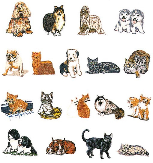 design cats and dogs free Free Design Embroidery