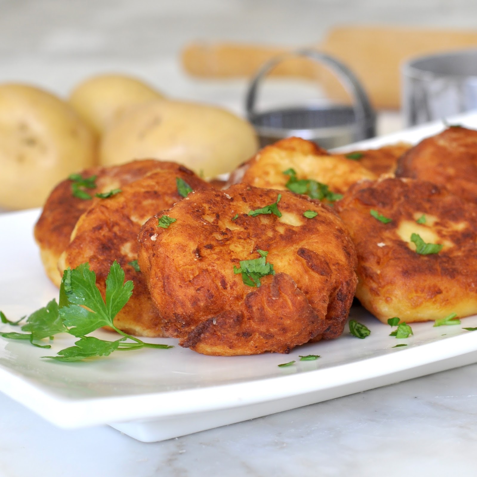 Cooking with Manuela Potato Patties with Ham and Cheese