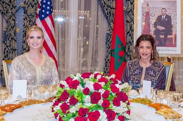 Princess Lalla Meryem, the sister of King Mohammed of Morocco, hosted a royal dinner in honor of Ivanka Trump