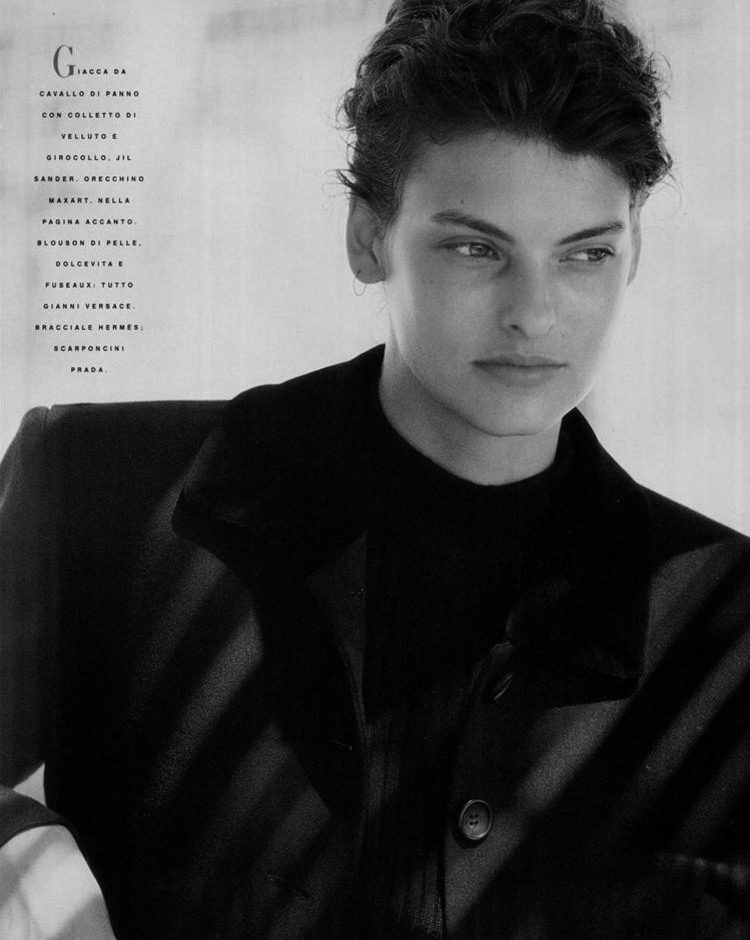 39 Lolas Linda Evangelista By Peter Lindbergh For Vogue Italia October