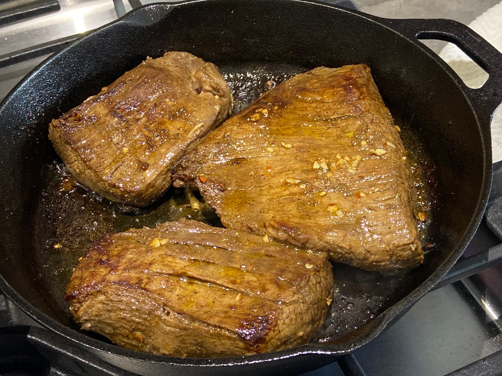 The Pastry Chef's Baking Cast Iron Flank Steak