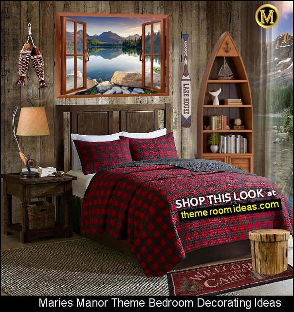Decorating theme bedrooms Maries Manor log cabin decor rustic