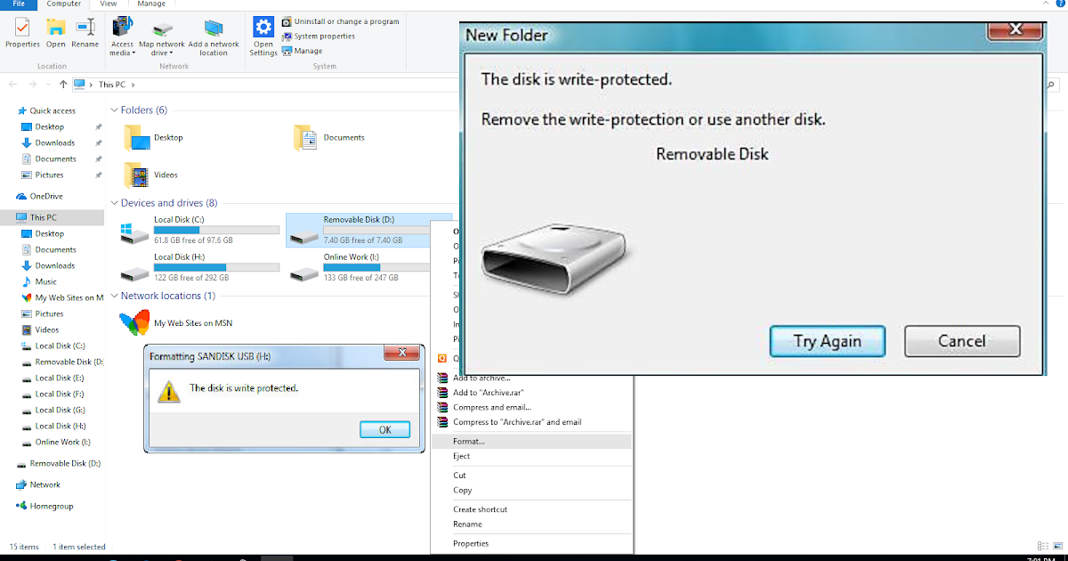 Learn New Things How to Fix Write Protected Error of USB Pen Drive