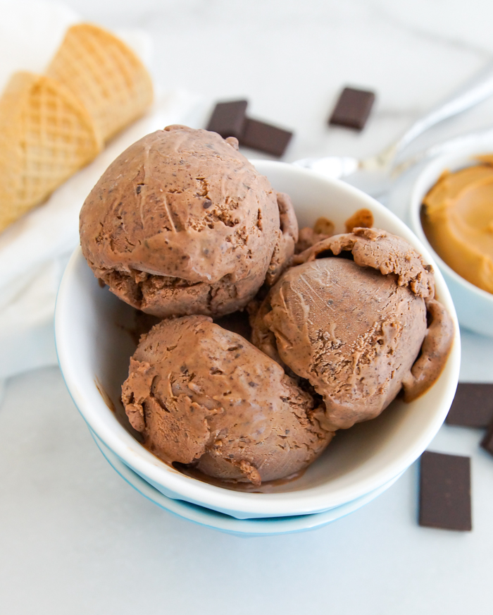 Dark Chocolate Peanut Butter Ice Cream (you need it) Bake at 350°