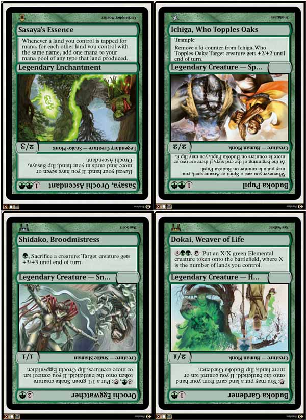 Magic the Gathering Adventures Kamigawa Block Flip Cards