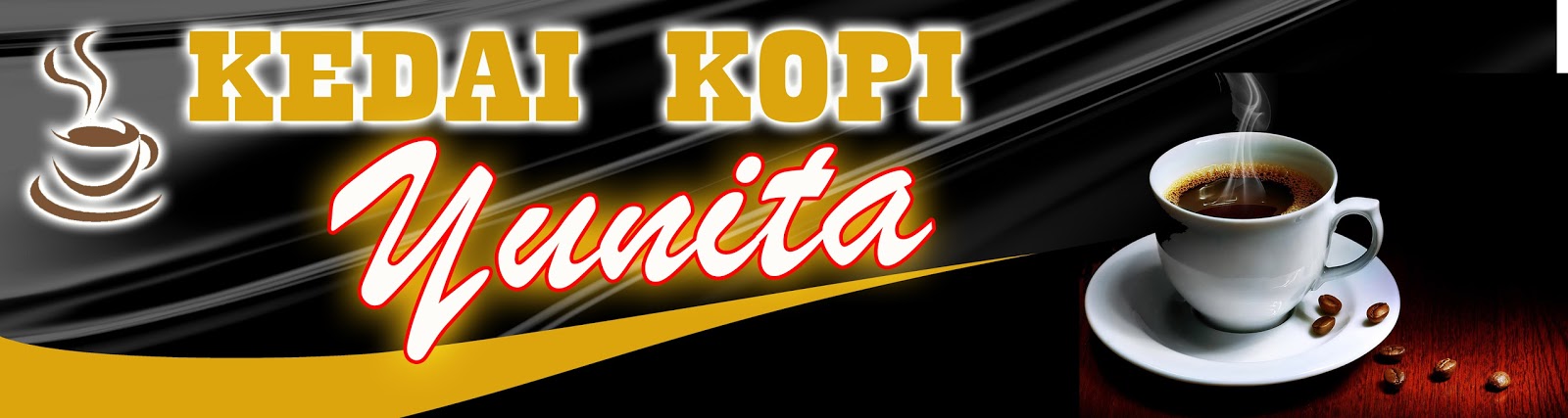 Desain Spanduk Kedai Kopi contoh desain spanduk