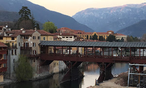 Bassano del Grappa is famous for Andrea Palladio's timber  bridge over the Brenta river, built between 1124 and 1209