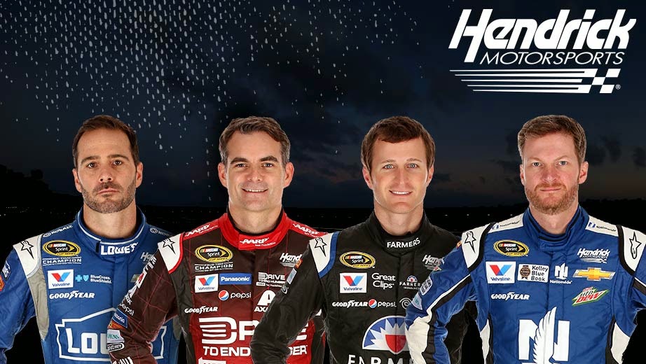 Hendrick Motorsports = Jimmie Johnson, Jeff Gordon, Kasey Kahne and Dale Earnhardt Jr.