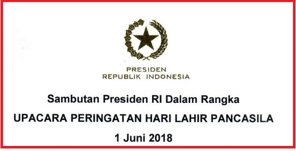 Sambutan Presiden Ri Dalam Rangka Peringatan Hari Lahir Pancasila 1 Juni 2018 Pendidikan Kewarganegaraan Pendidikan Kewarganegaraan