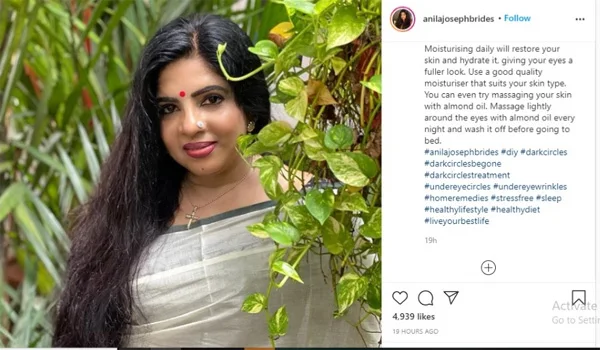 News, Kerala, Kochi, Beautiful, Health, Health & Fitness, Lifestyle & Fashion, Instagram, How to getting rid of puffiness& dark circles by makeup artist Anila Joseph
