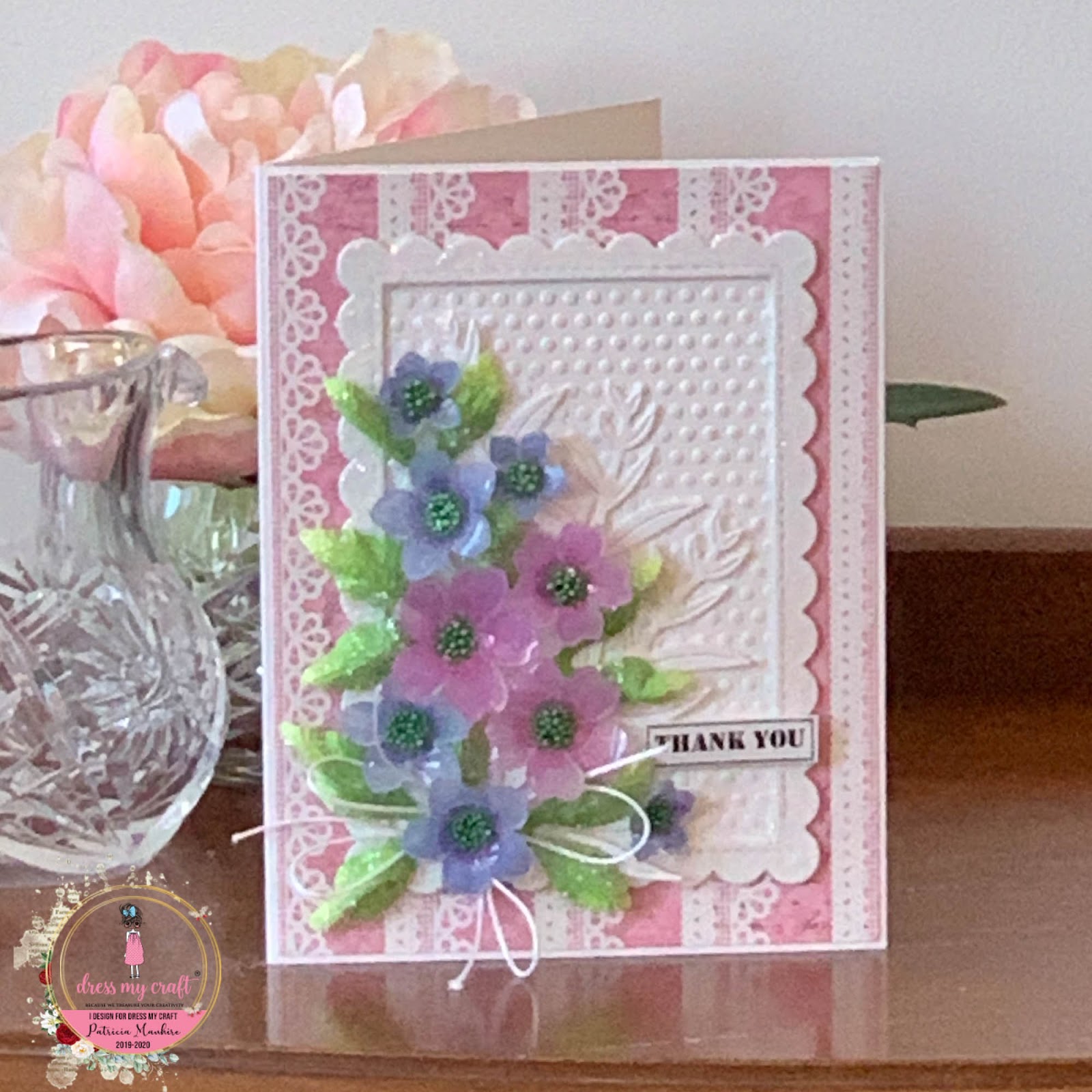 Dress My Craft: Shrink Pink Flowers on Cards