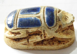 scarab bead of clay large